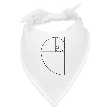 Spiral Geschenk Fibonacci Folge Mathe Lehrer - Bandana - Weiß - Vorne