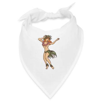 Hawaii Tänzerin - Bandana - Weiß - Vorne