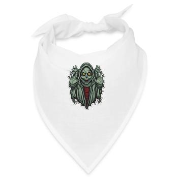 Grusel Skelett - Bandana - Weiß - Vorne