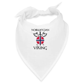 Norwegian viking Norwegen Geschenk - Bandana - Weiß - Vorne