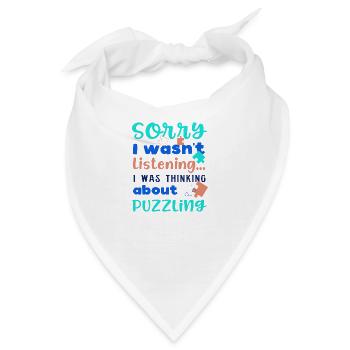 Hobby Puzzler Puzzler-Puzzle mit lustigem Zitat - Bandana - Weiß - Vorne