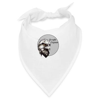 Falke - anmutige Eleganz, Edel Design - Bandana - Weiß - Vorne