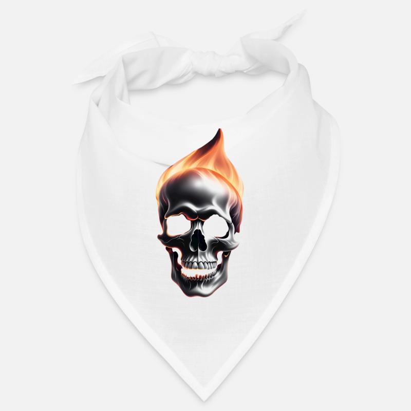 Skull on fire Bandana