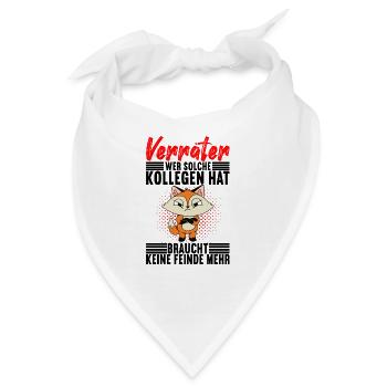 Abschiedsgeschenk Jobwechsel Kollege - Bandana - Weiß - Vorne