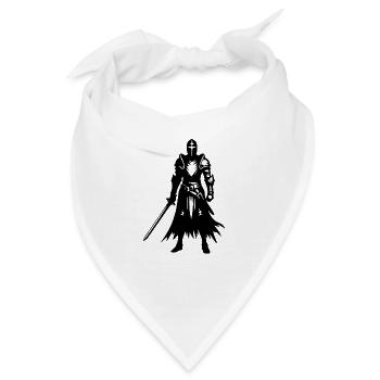 Ritter mit Schwert - Bandana - Weiß - Vorne