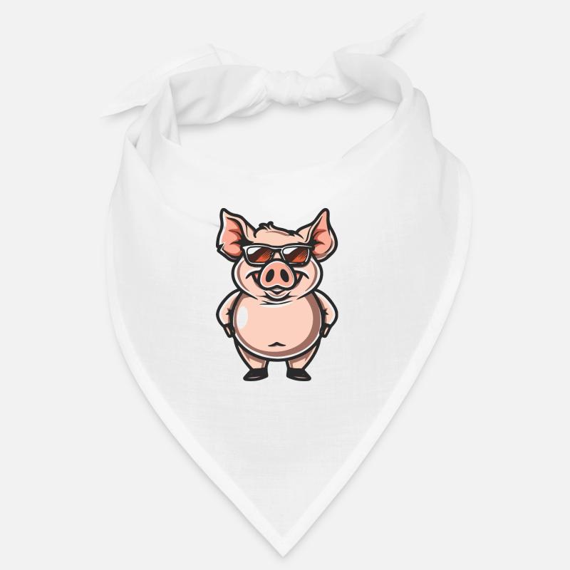 Cochon Bande dessinée cool Bandana