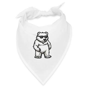 Eisbär Cool Comic - Bandana - Weiß - Vorne