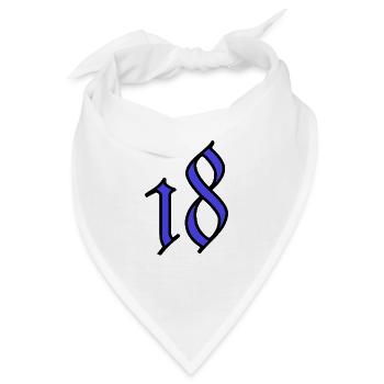 18. 18 JAHRE ALT. 18. JAHRESTAG. 18. GEBURTSTAG. - Bandana - Weiß - Vorne