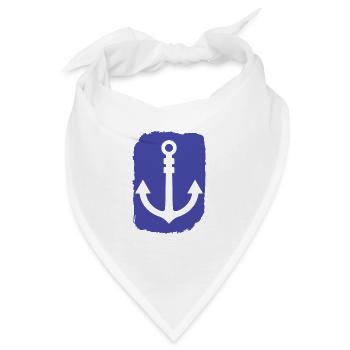 Anker Nautik Seefahrer Pier Meer Maritim - Bandana - Weiß - Vorne