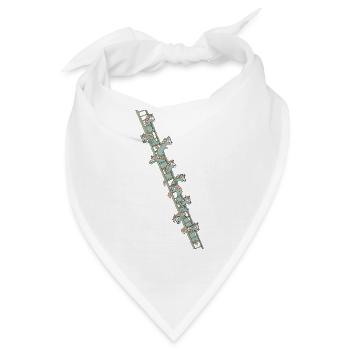 Unicorns auf einer Leiter - Bandana - Weiß - Vorne
