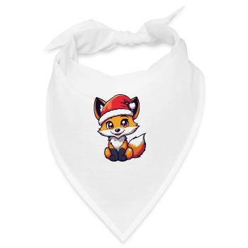 Fuchs Weihnachten Christmas - Bandana - Weiß - Vorne