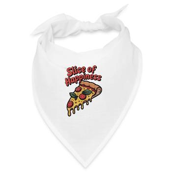 Slice of Happiness - Pizza - Bandana - Weiß - Vorne