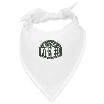 Gebirgslandschaft der französischen Pyrenäen - Bandana - Weiß - Vorne