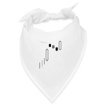 Minimalistischer Candlestick-Chart-Handel an der Börse - Bandana - Weiß - Vorne