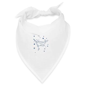 Wal - whale - Bandana - Weiß - Vorne