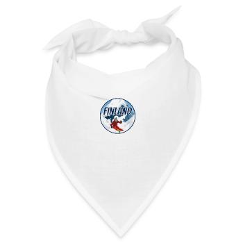 Finnland Ski Lappland Gebirge - Bandana - Weiß - Vorne