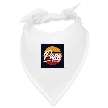 Papa seit 1981 Vintage-Retro-Vatertagsgeschenk - Bandana - Weiß - Vorne