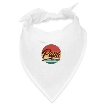 Papa seit 2004 Retro Sunset Vintage Vaterschaft - Bandana - Weiß - Vorne