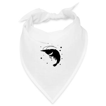 Languste - Fisch Meereswesen Tierfreund - Bandana - Weiß - Vorne