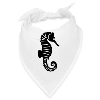 Seepferd tier - Bandana - Weiß - Vorne