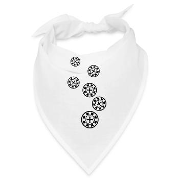 Roulette Icon Symbol - Bandana - Weiß - Vorne