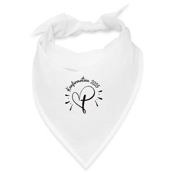 Konfi 2025 Konfirmation Konfirmand - Bandana - Weiß - Vorne