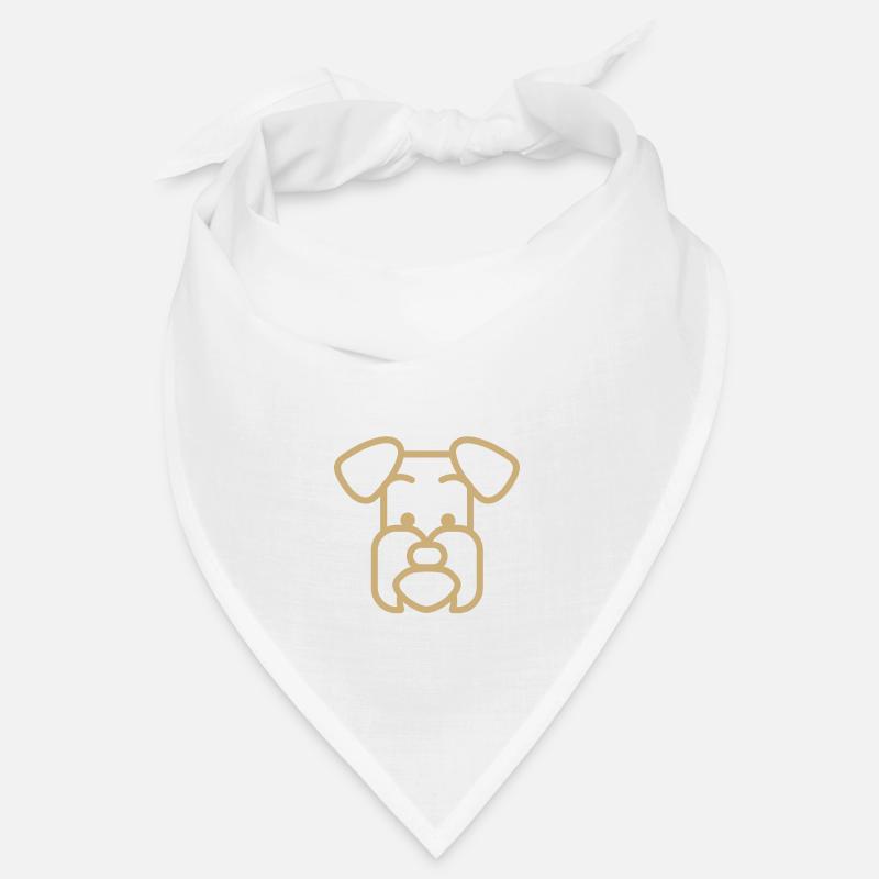 Schnauzer race de chien Polygone visage Bandana
