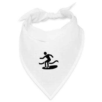Surfer Geschenkidee surf surfen - Bandana - Weiß - Vorne