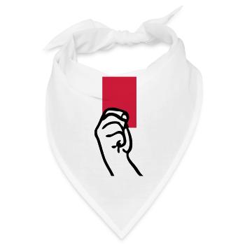 Rote Karte Schiedsrichter Fußball - Bandana - Weiß - Vorne