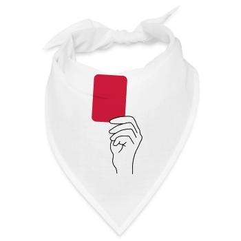 Rote Karte - Bandana - Weiß - Vorne