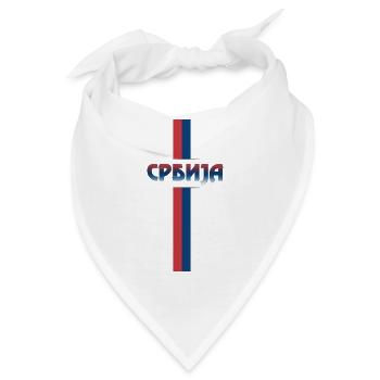 Srbija Flag II - Bandana - Weiß - Vorne