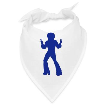 70 Jahre years10 siebziger Disco Frieden - Bandana - Weiß - Vorne