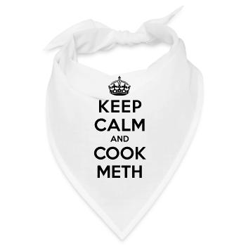 Keep calm and cook meth (Breaking Bad) - Bandana - Weiß - Vorne