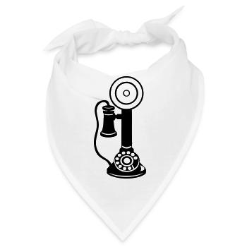 altes Telefon 2 - Bandana - Weiß - Vorne
