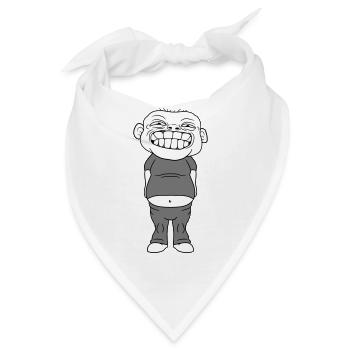 beleibt zunehmen uebergewicht diaet mann haesslich - Bandana - Weiß - Vorne