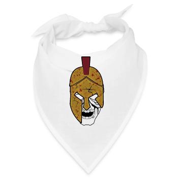 Gladiator mit Helm - Bandana - Weiß - Vorne