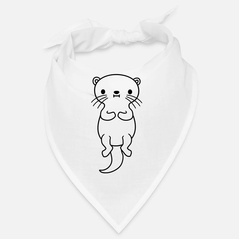 marder netter schwimmender otter Bandana