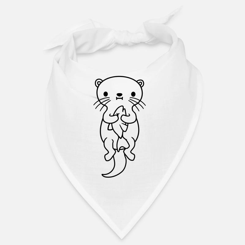 hungry otter eats fish hunger Bandana