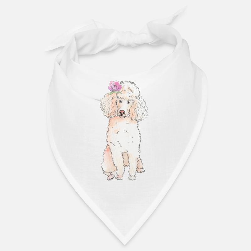 Caniche à fleur Bandana