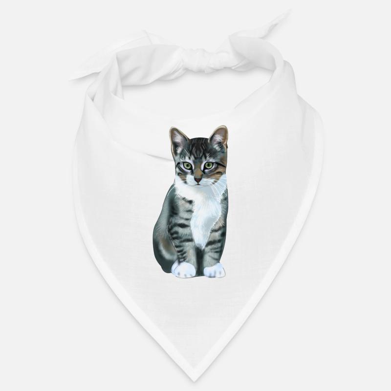 gray cat Bandana