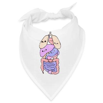 Organe Anatomie biologie - Bandana - Weiß - Vorne