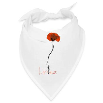 Life's short … aber so schön - Bandana - Weiß - Vorne