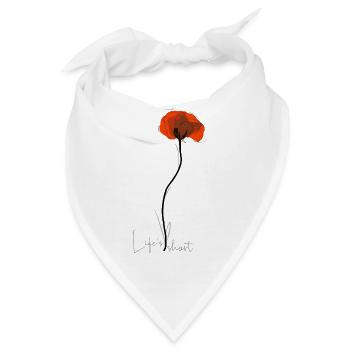 Life's short … aber so schön - Bandana - Weiß - Vorne