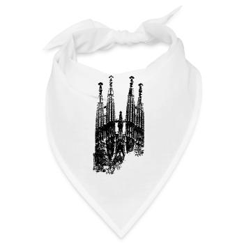 Barcelona Sagrada Familia Spanien I Love Barcelona - Bandana - Weiß - Vorne