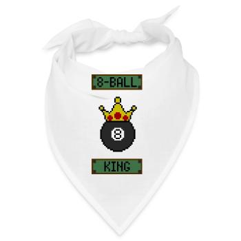 Retro 8-Bit 8-Ball King - Bandana - Weiß - Vorne