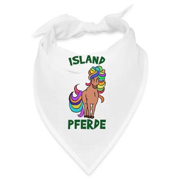 Pferdeliebe Islandpferde Islandponys Spruch - Bandana - Weiß - Vorne