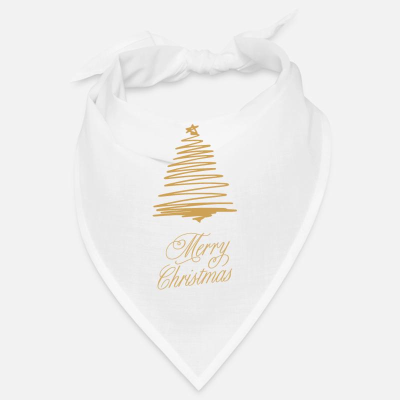 Joyeux Noël arbre de Noël chic - Bandana - blanc