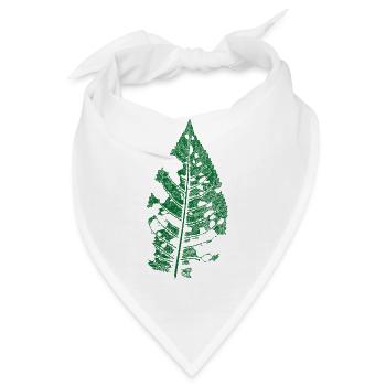 Blatt / Vom Kirschbaum Mit Raupen Löchern - Bandana - Weiß - Vorne