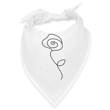Rose Linie - Bandana - Weiß - Vorne