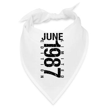 Geburtstag Juni 1987 Juni geboren im Juni 1987 - Bandana - Weiß - Vorne